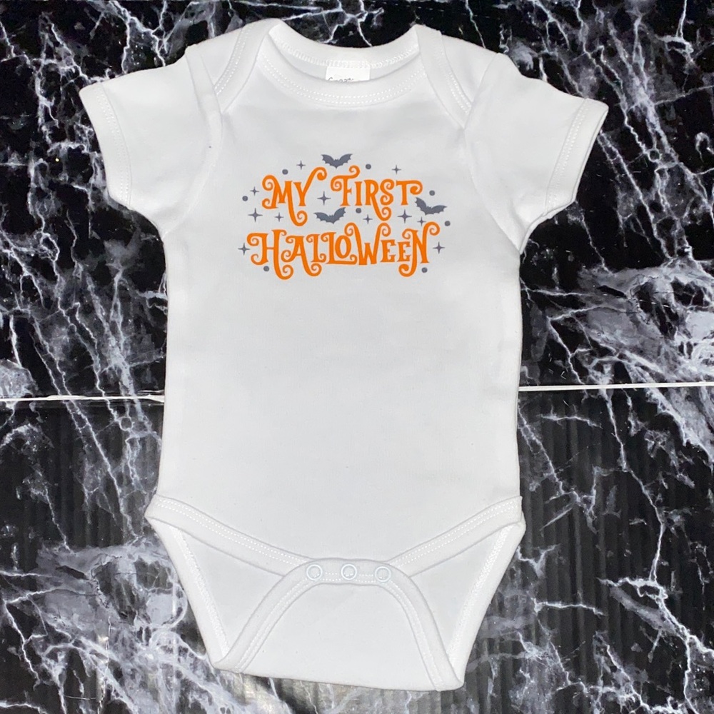 White Halloween Bodysuit for Babies